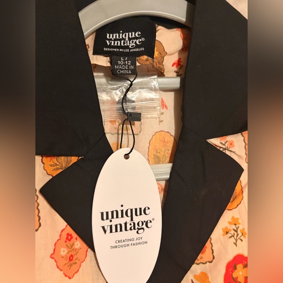 Vintage 50s Market Novelty Print Swing Dress Rockabilly Retro NWT Size L - Picture 6 of 10